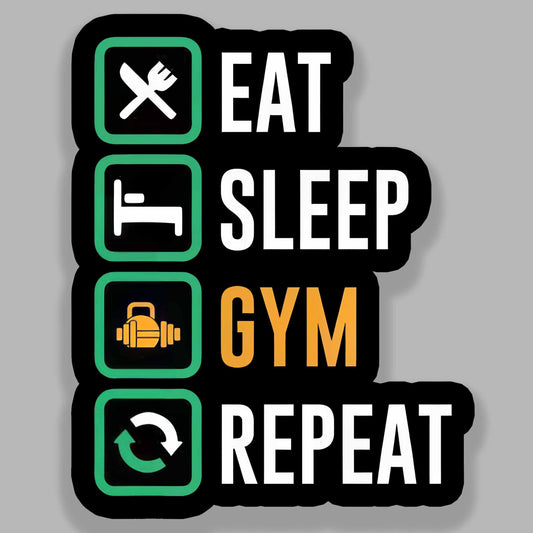Eat Sleep Gym Repeat - Sticker
