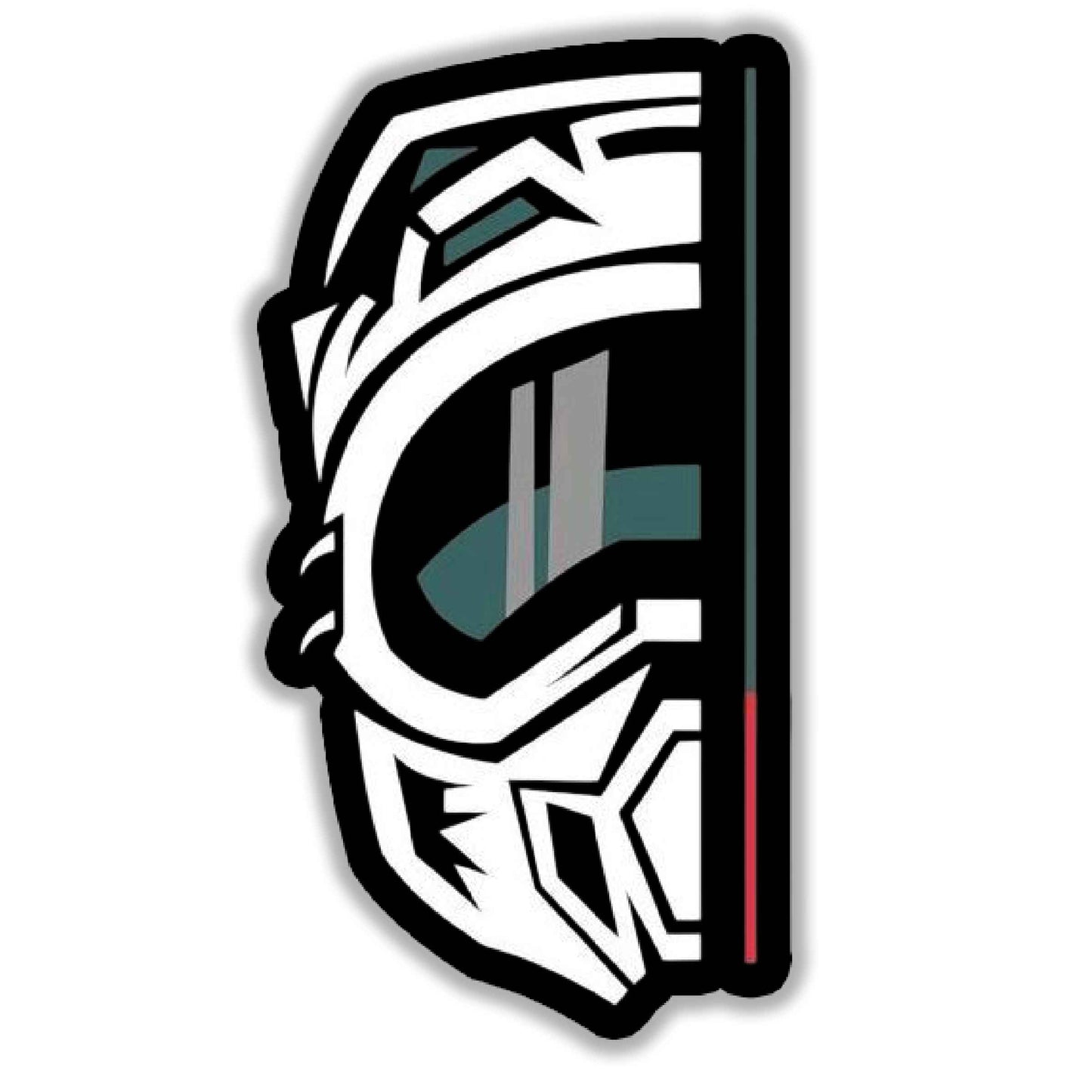 Half Helmet Sticker