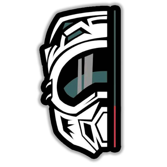 Half Helmet Sticker