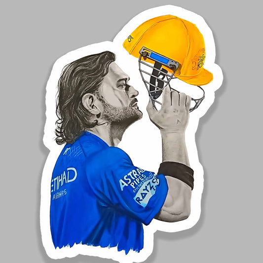 MS Dhoni CSK - Cricket Sticker
