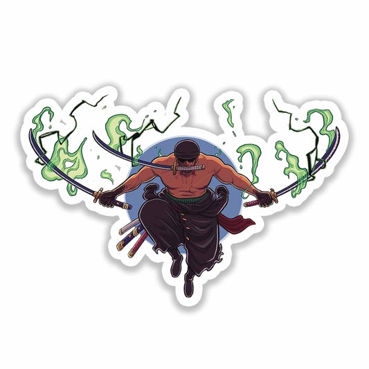 Zoro Roronoa Three Sword Style - One Piece Sticker
