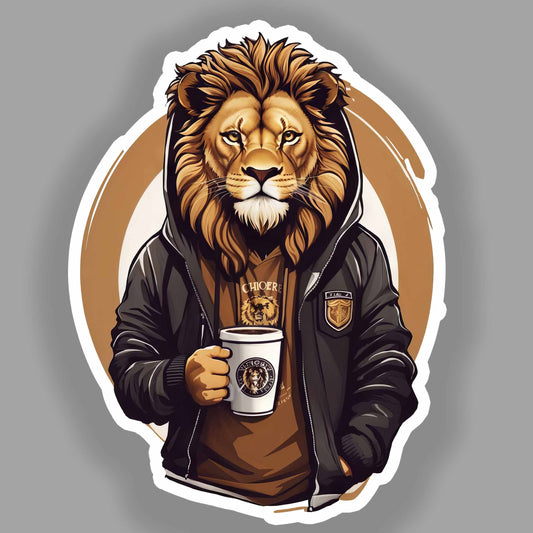 Chilling Lion Sticker