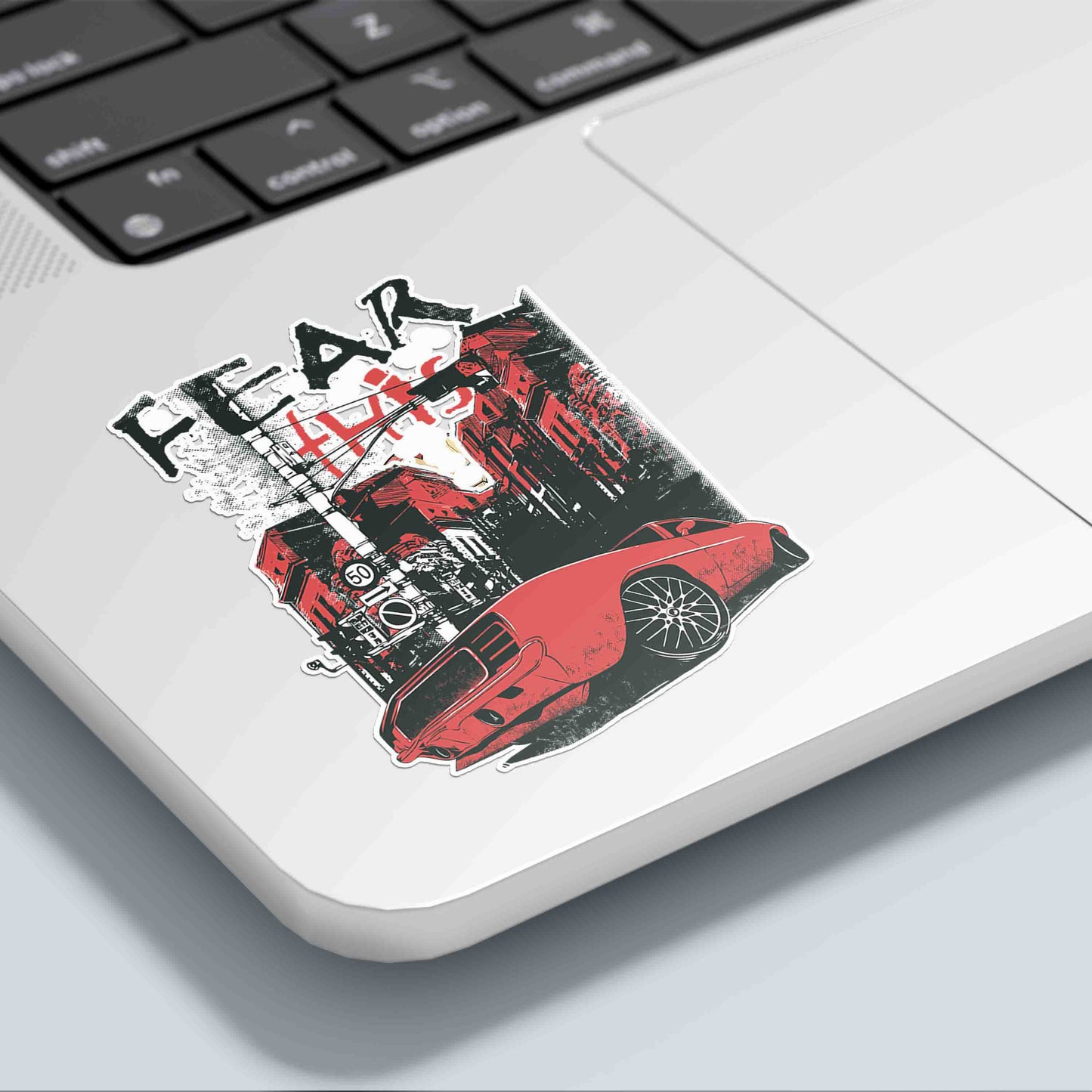 Red Car Sticker