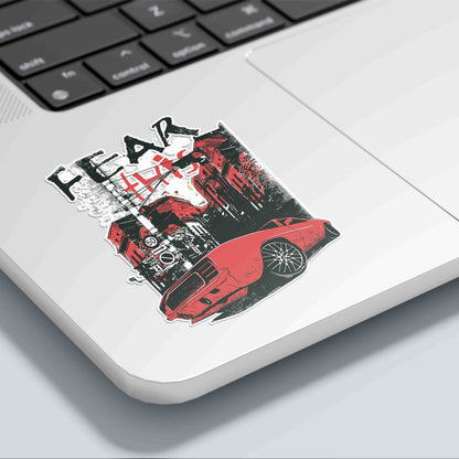 Red Car Sticker
