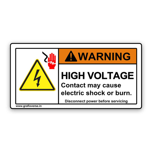 High Voltage Warning - Safety Decals